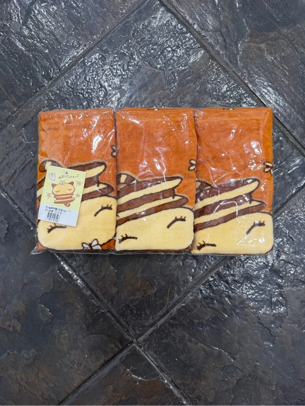 Kawaii Japanese Cat Cotton Washcloth Towel Set of 3 New